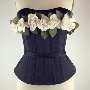 Elizabeth Kennedy Corset Top Black Size2